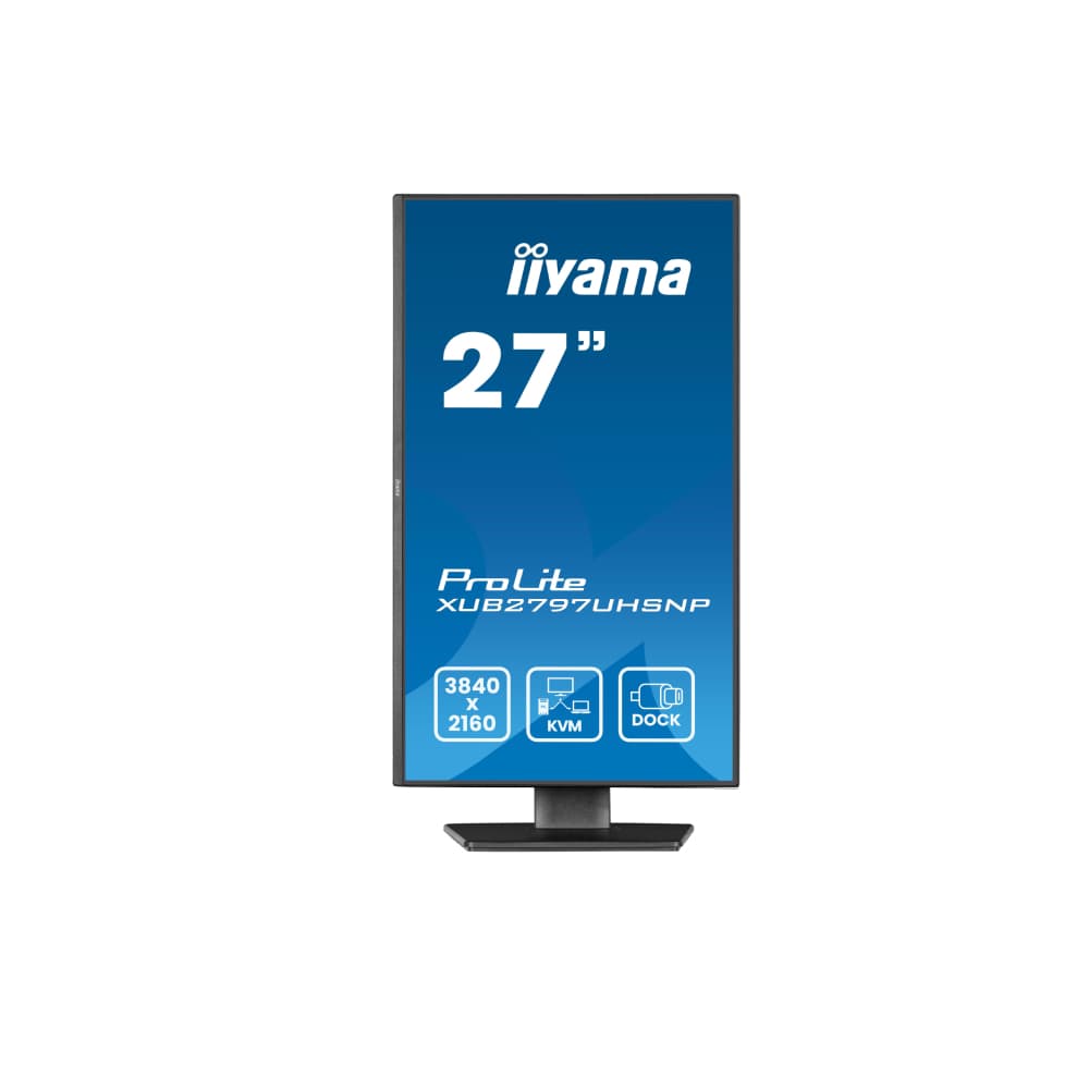 iiyama Prolite XUB2797UHSNP-B1 27" IPS UHD 4K USB-C 96W RJ45 Height Adjustable Docking Monitor - Image 2