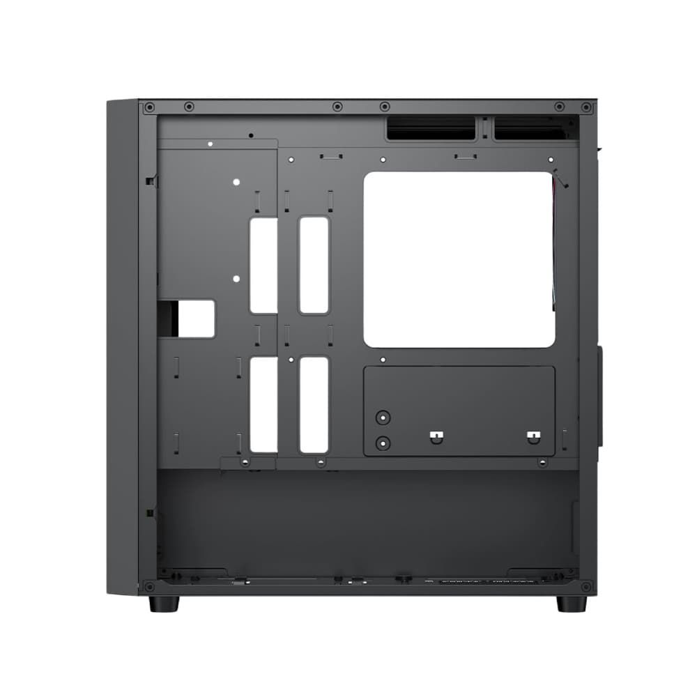 Vida Lucid Micro-ATX Tower Tempered Glass Gaming PC Case - Black - Image 8