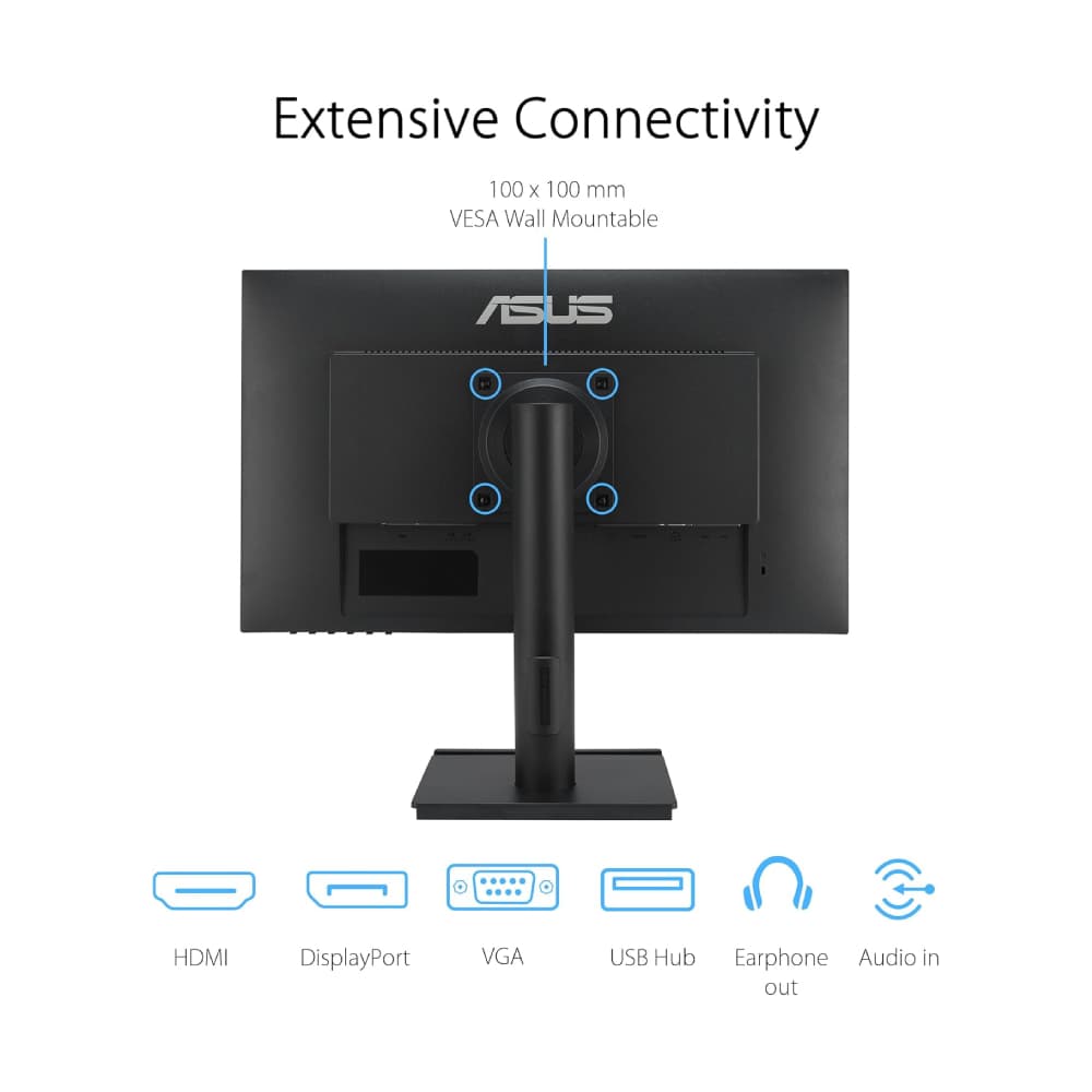 ASUS VA24DQFS 23.8" Full HD IPS 100Hz 1ms Height Adjustable Built-In Speakers Monitor - Image 9