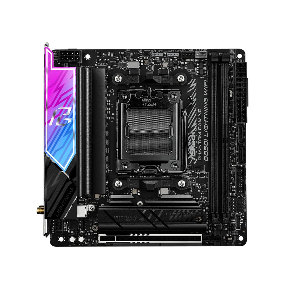 Asrock Phantom Gaming B850I Lightning WiFi  Mini-ITX AMD Socket AM5 Motherboard - Image 4