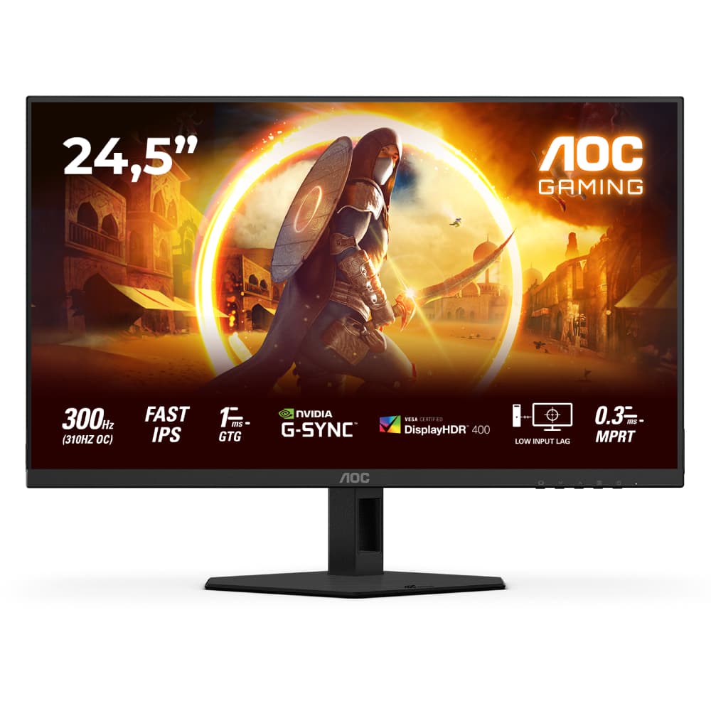 AOC G4 25G4SRE 25" Fast IPS Full HD 310 Hz 0.3ms G-Sync Compatible Gaming Monitor