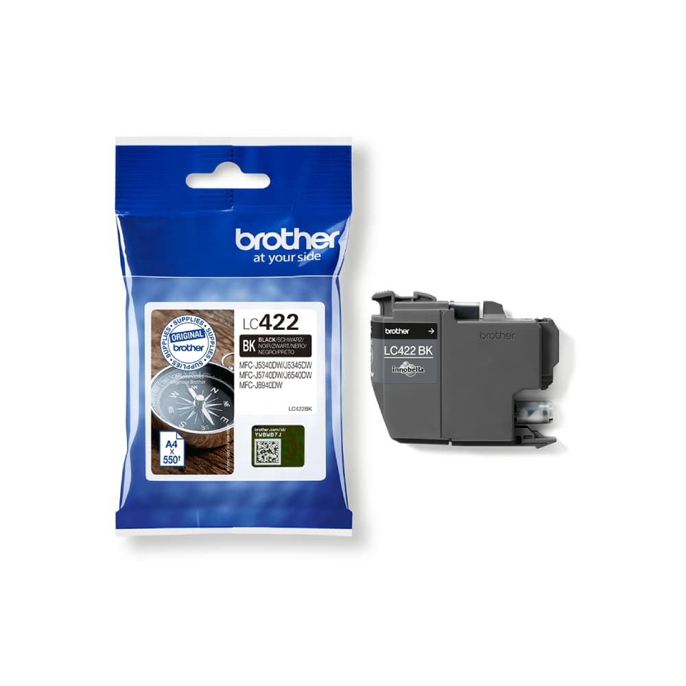 Brother LC422BK Black 550 Pages Yield Ink Cartridge - Image 1