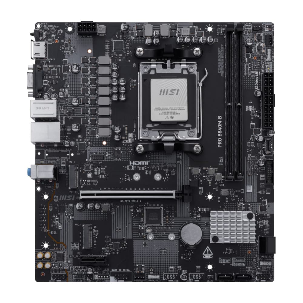 MSI PRO B840M-B micro ATX AMD Socket AM5 Motherboard - Image 2