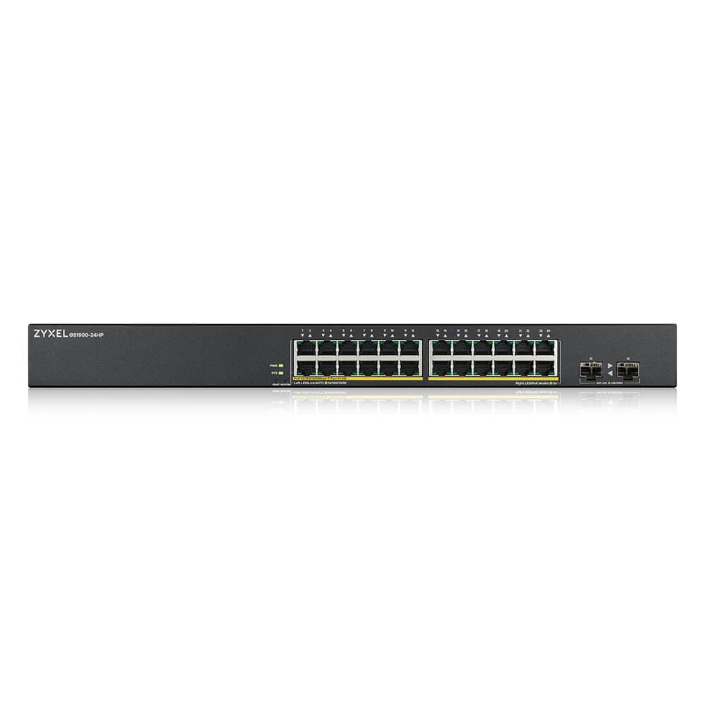 Zyxel GS190024HPV2-GB0101F Managed 24 x Gigabit Ethernet RJ45+SFP Ports Network Switch - Image 1
