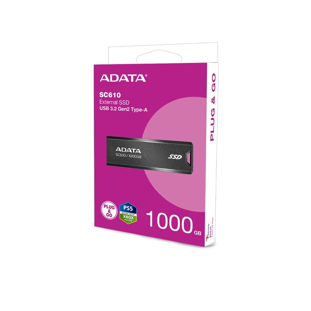 Adata SC610 Pocket Size Key Ring 1TB USB 3.2 External SSD - Image 2