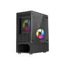 Vida Genesis Micro-ATX ARGB Tempered Glass Gaming PC Case - Black thumbnail 5