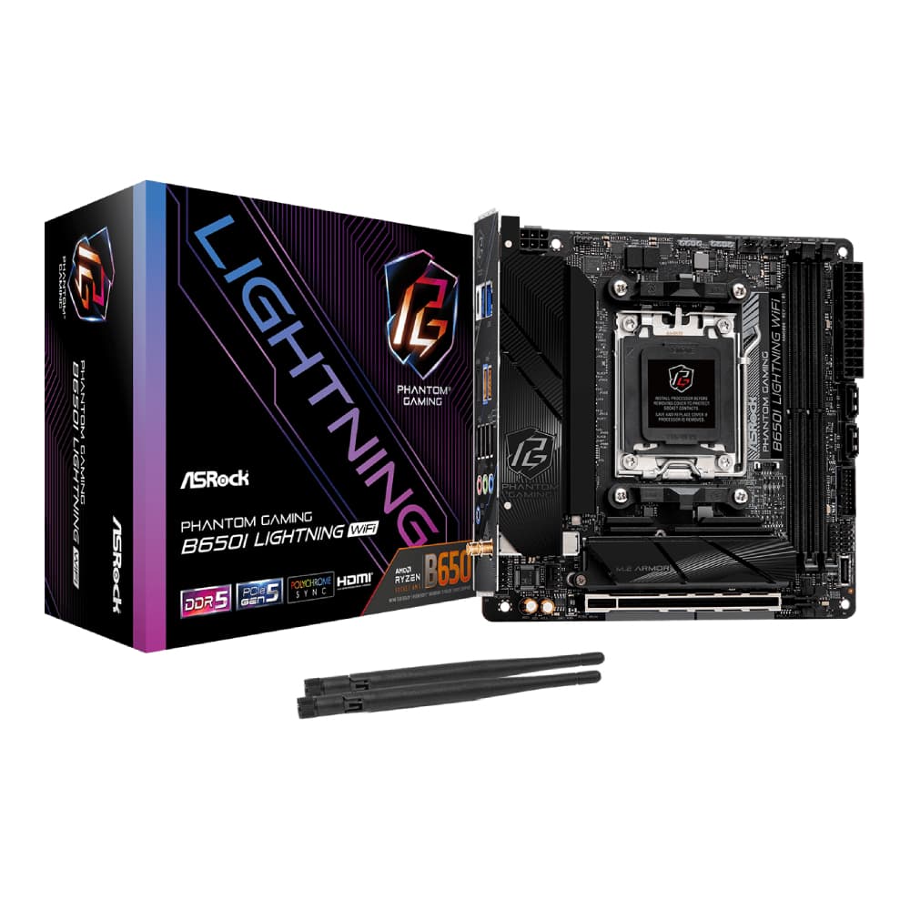 Asrock B650I Lightning WiFi DDR5 mini ITX AM5 Motherboard - Image 1
