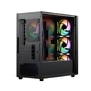 Vida Lucid Micro-ATX Tower Tempered Glass Gaming PC Case - Black thumbnail 6