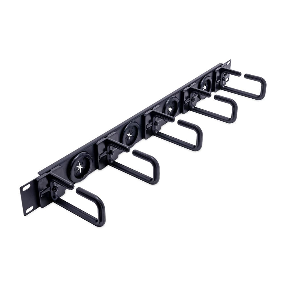 StarTech CABLMANAGERH 1U Rack-Mountable Rack Cable Manager - Black - Image 1
