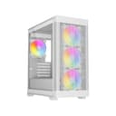 Vida Zephyr V2 Micro-ATX ARGB Tempered Glass Gaming PC Case - White thumbnail 1