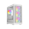 Vida Zephyr V2 Micro-ATX ARGB Tempered Glass Gaming PC Case - White