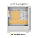 Vida Zephyr V2 Micro-ATX ARGB Tempered Glass Gaming PC Case - White thumbnail 8