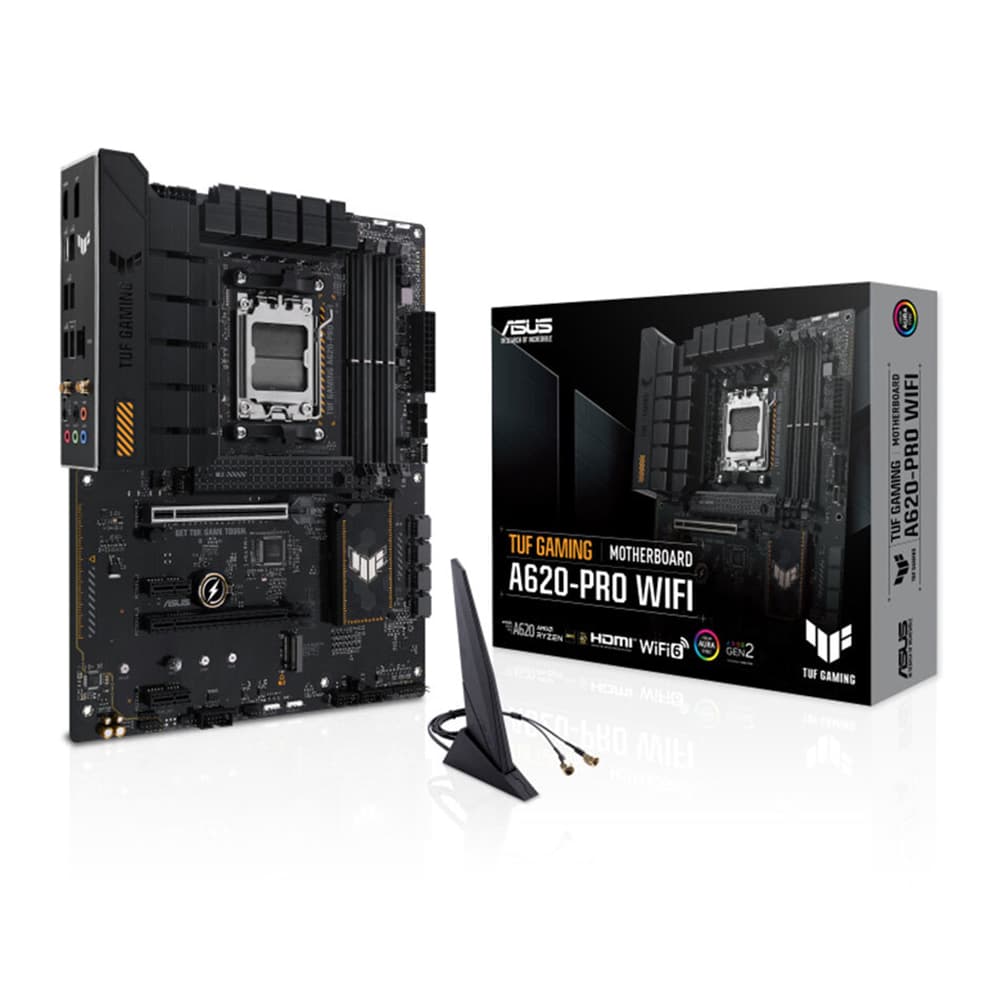 ASUS TUF GAMING A620-PRO WIFI AMD A620 Socket AM5 ATX Motherboard - 90MB1FR0-M0EAY0 - Image 1