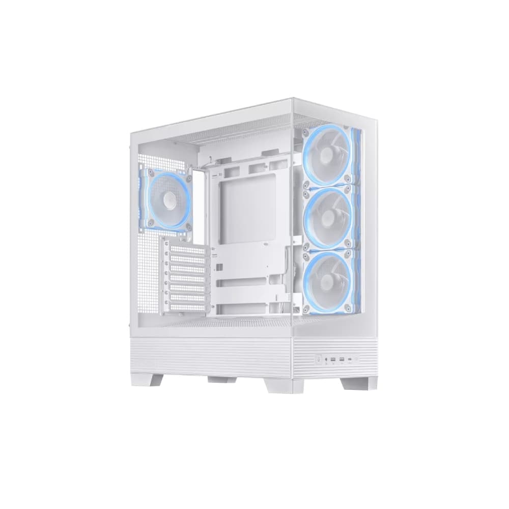 ASUS A31 PLUS TG ARGB Tempared Glass Mid Tower Gaming PC Case - White - Image 8