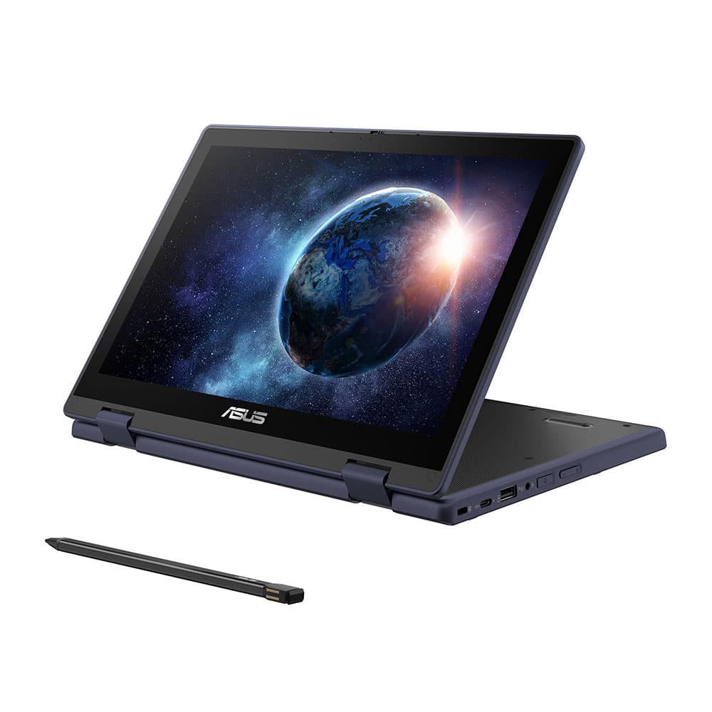 ASUS BR1102F Intel N100 8GB RAM 128GB UFS 11.6" Touchscreen Rugged + Pen Windows 11 Pro Education Laptop - Image 1