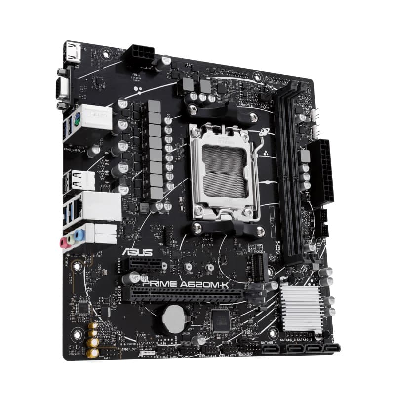 ASUS PRIME A620M-K AMD A620 Socket AM5 micro ATX Motherboard - 90MB1F40-M0EAY0 - Image 4