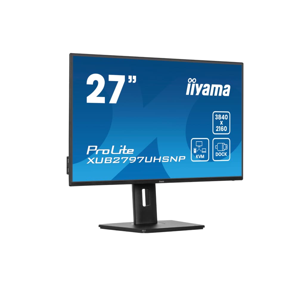 iiyama Prolite XUB2797UHSNP-B1 27" IPS UHD 4K USB-C 96W RJ45 Height Adjustable Docking Monitor - Image 4