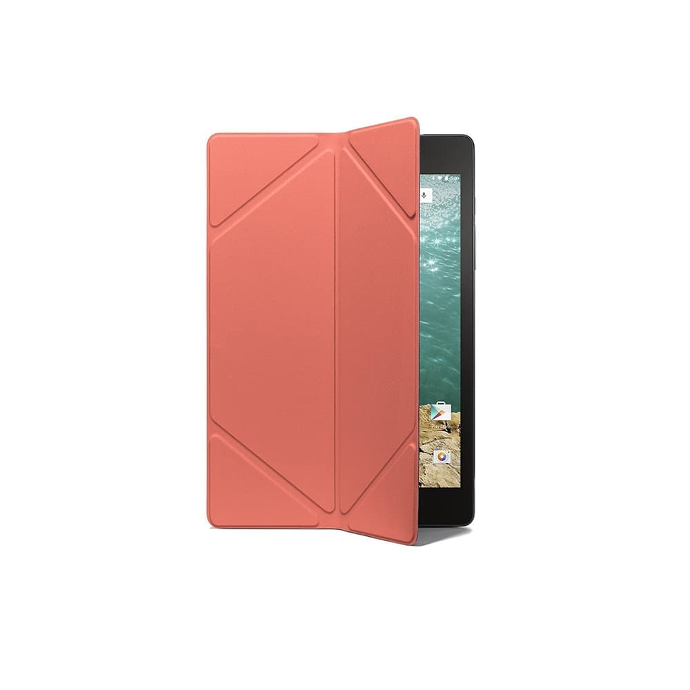 HTC Nexus 9 inch Tablet Case Magic Cover Auto Wake / Sleep Function Folio Coral - Coral Amethyst - Image 1