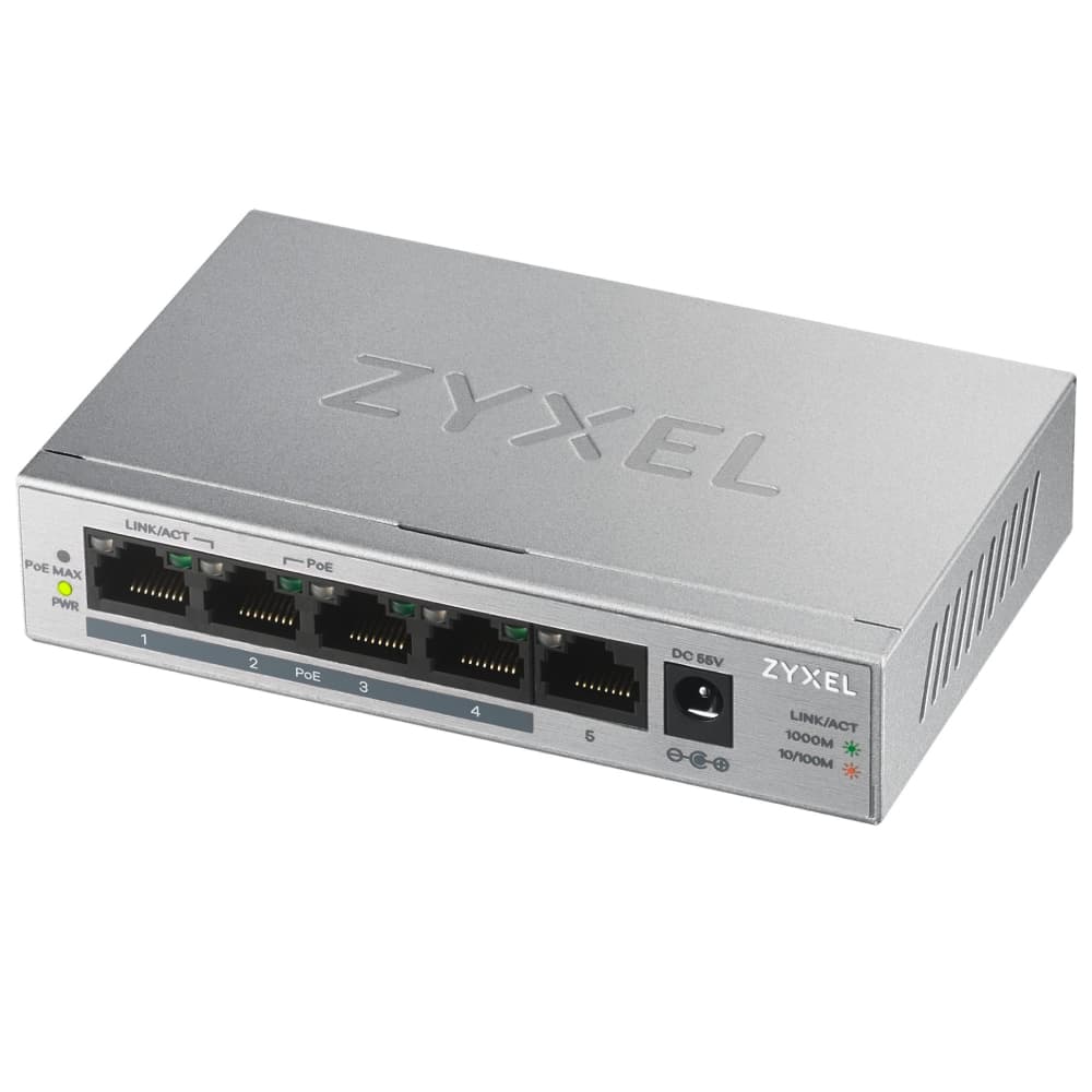 Zyxel GS1005HP-GB0101F 10 Gbit/s Unmanaged 5 x Gigabit Ethernet RJ45 Network Switch - Image 7