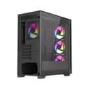 Vida Zephyr V2 Micro-ATX ARGB Tempered Glass Gaming PC Case - Black thumbnail 5