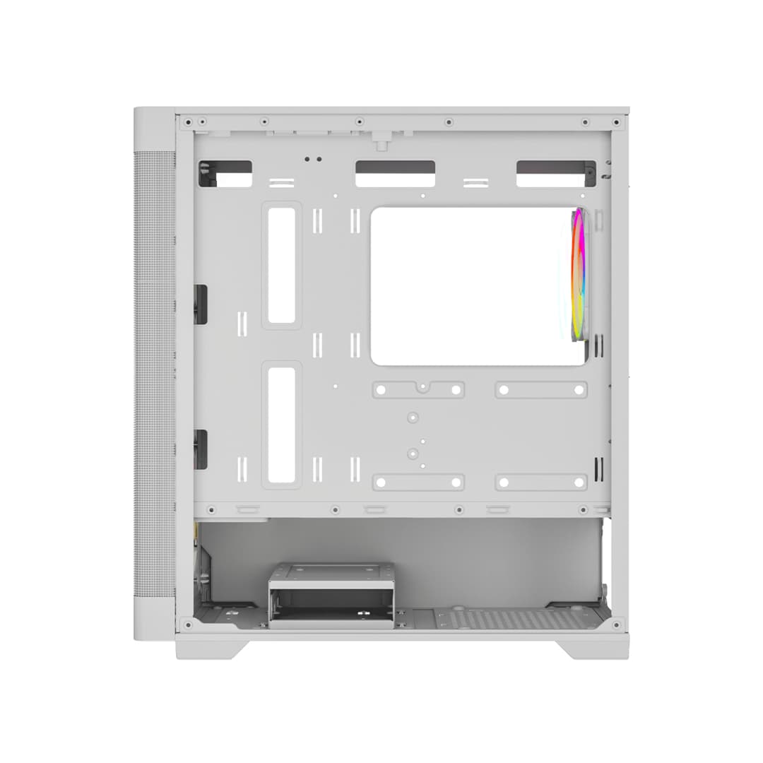 Vida Zephyr V2 Micro-ATX ARGB Tempered Glass Gaming PC Case - White - Image 4