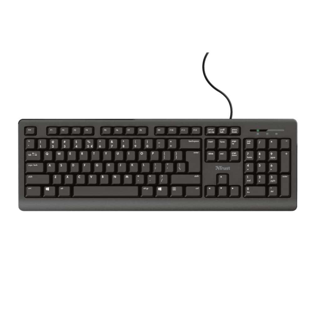 Trust TK-150 Universal USB QWERTY UK English Keyboard - Black - Image 1