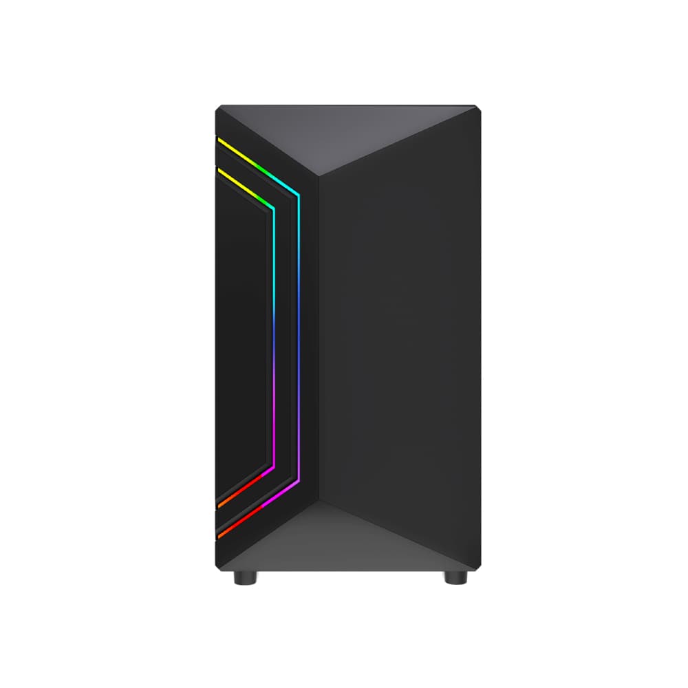 Vida Apollo M Micro-ATX Tempered Glass Gaming PC Case - Black - Image 3
