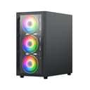 Vida Lucid Micro-ATX Tower Tempered Glass Gaming PC Case - Black thumbnail 2
