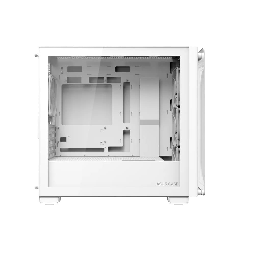 ASUS A23 PLUS RGB Tempered Glass Micro ATX Gaming Case - White - Image 4