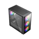 Vida Lucid Micro-ATX Tower Tempered Glass Gaming PC Case - Black thumbnail 5