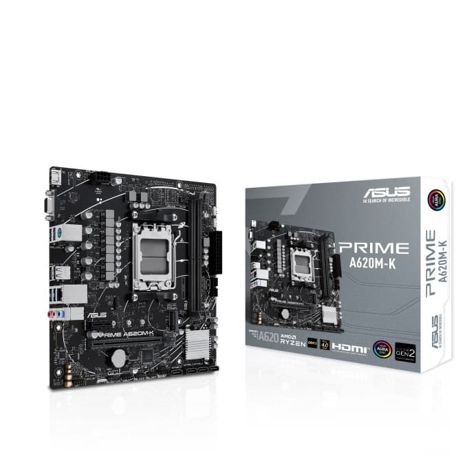 ASUS PRIME A620M-K AMD A620 Socket AM5 micro ATX Motherboard - 90MB1F40-M0EAY0 - Image 1