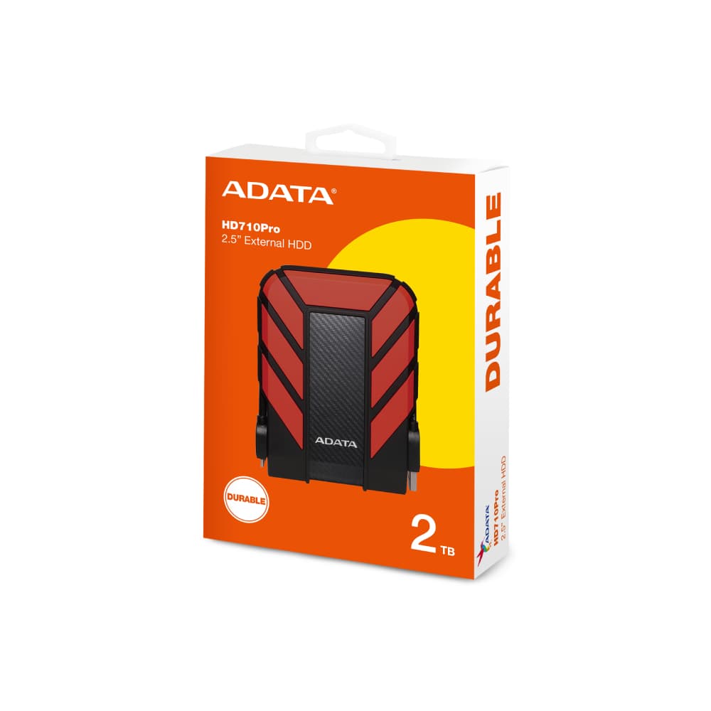 ADATA HD710 Pro Rugged 2TB 2.5" USB3.2 External Hard Drive - Red - Image 3