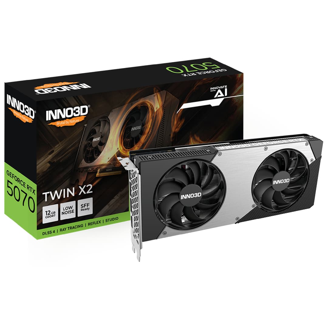 Inno3D GeForce RTX 5070 TWIN X2 12GB Graphics Card - Image 1