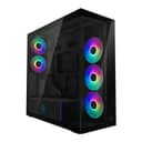 Arctic Xtender ARGB Mirror Tempered Glass w/ Vertical Mount Mid Tower PC Case - Black thumbnail 1