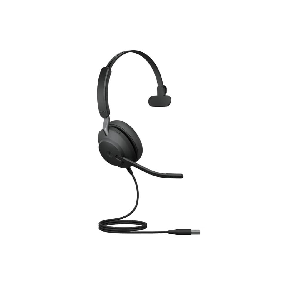 Jabra Evolve2 40 USB Wired MS Mono Headset with Boom Microphone Black - Image 3