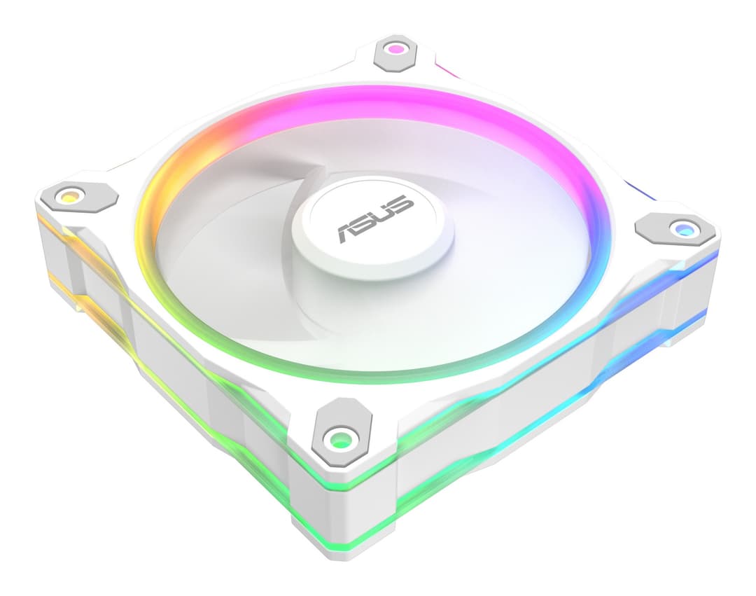 ASUS Prime MR120 ARGB 120mm Reverse PC Fan - White - Image 2