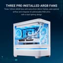 ASUS Prime AP202 ARGB Tempered Glass Mid Tower Gaming Case - White thumbnail 5