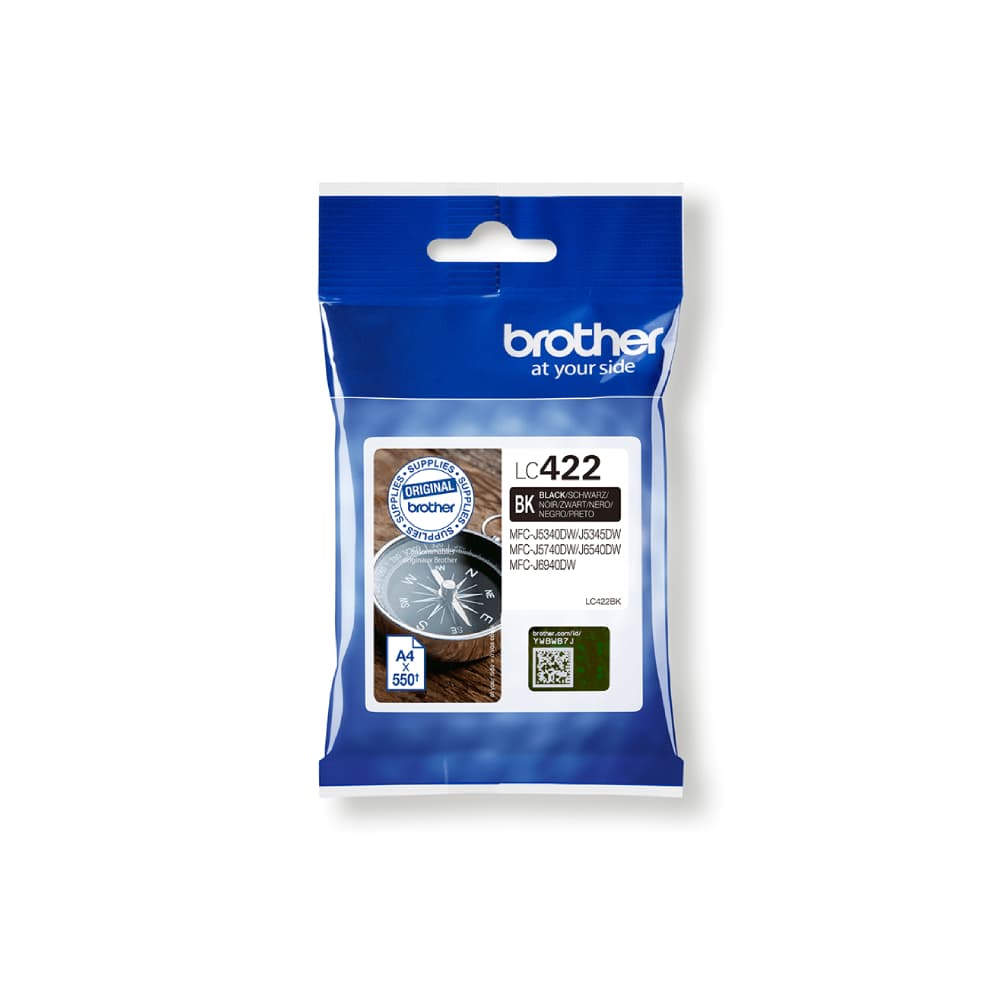 Brother LC422BK Black 550 Pages Yield Ink Cartridge - Image 2