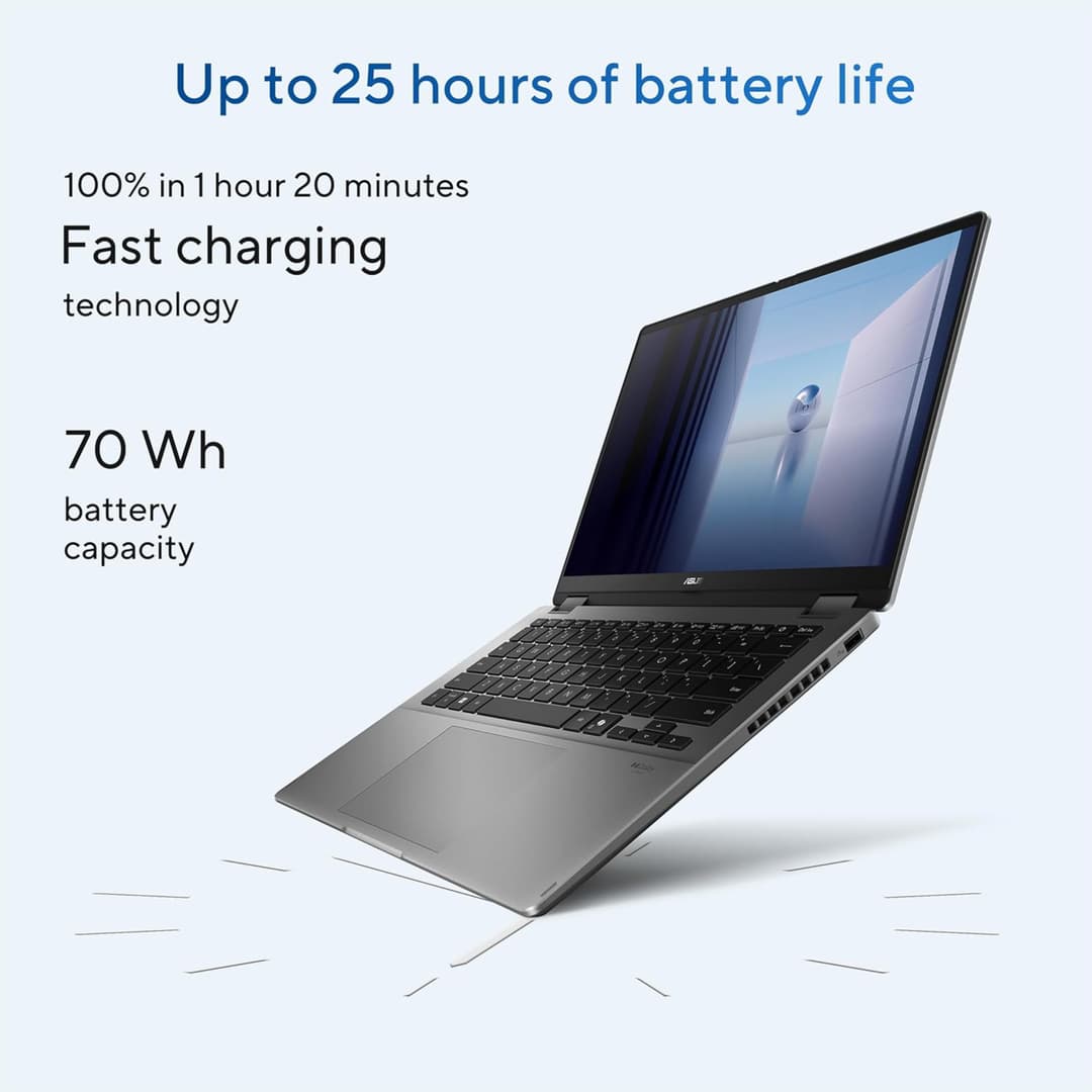 ASUS VivoBook 14 Flip TP3407SA-QL010W Intel Core Ultra 7 256V 16GB RAM 1TB SSD 14" Touchscreen Windows 11 Home 2-in-1 Laptop - Image 5