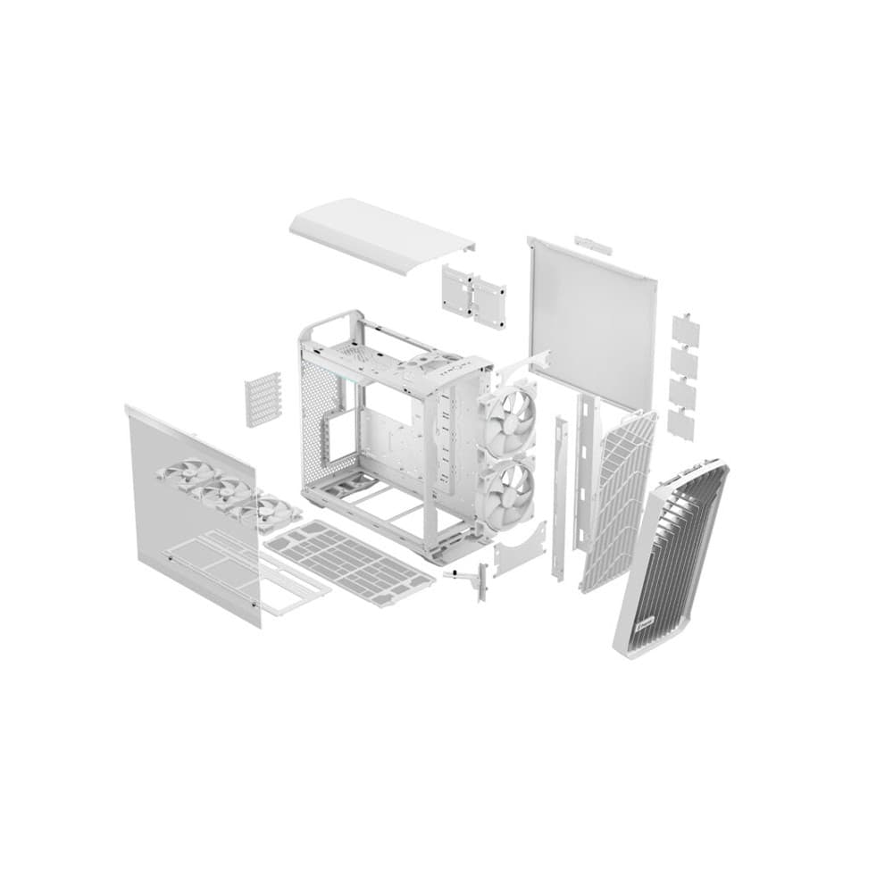 Fractal Design Torrent EATX Mid Tower RGB Tempered Glass Case - White - Image 7