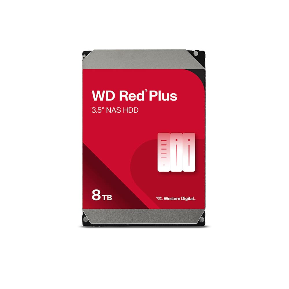 WD Red Plus NAS 3.5" 8TB 5640RPM CMR 256MB SATA 6Gb/s TBW Internal Hard Drive - Image 1