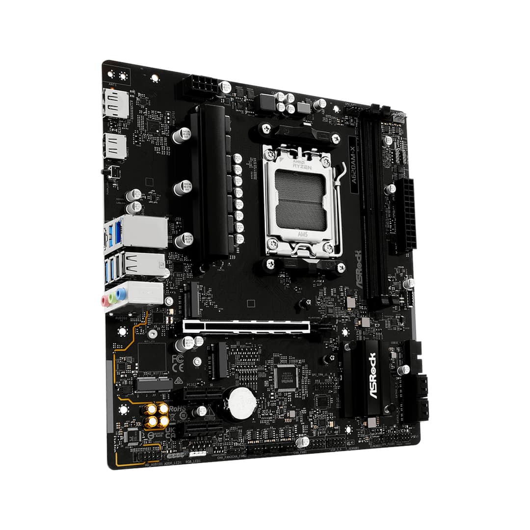 Asrock A620AM-X AMD A620A DDR5 Micro-ATX Socket AM5 Motherboard - Image 3
