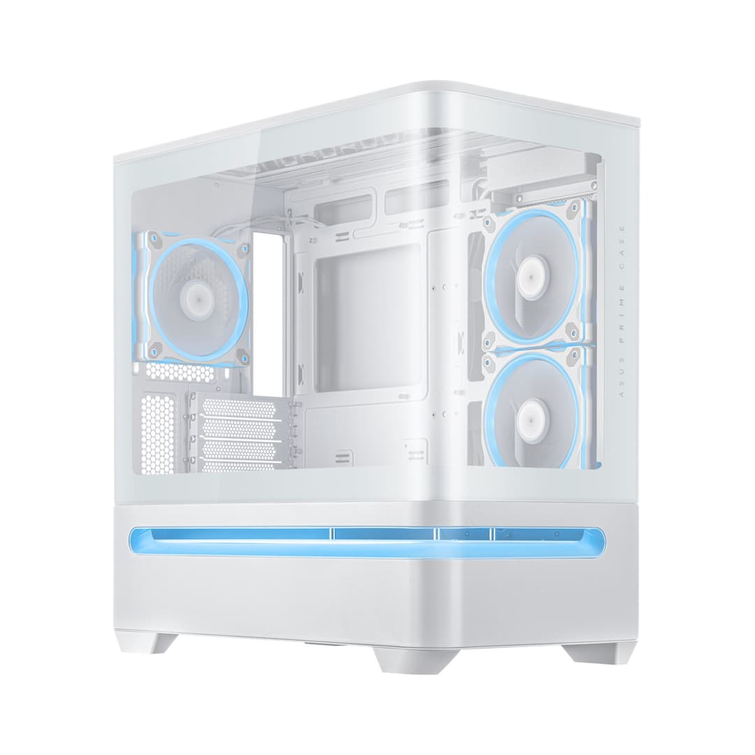 ASUS Prime AP202 ARGB Tempered Glass Mid Tower Gaming Case - White - Image 6