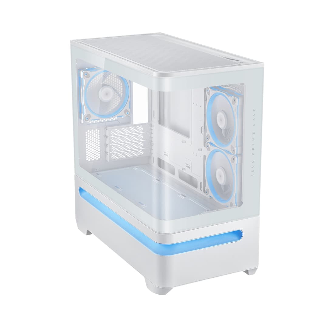 ASUS Prime AP202 ARGB Tempered Glass Mid Tower Gaming Case - White - Image 7