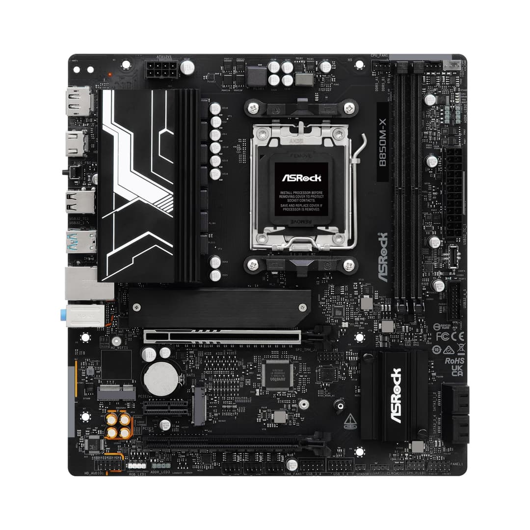 Asrock B850M-X R2.0 AMD B850 DDR5 Micro-ATX Socket AM5 Motherboard - Image 2