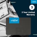 Crucial BX500 500GB 2.5" SATA 3.0 Micron 3D NAND Solid state drive (SSD) - Black thumbnail 7