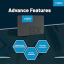 Crucial BX500 500GB 2.5" SATA 3.0 Micron 3D NAND Solid state drive (SSD) - Black thumbnail 9