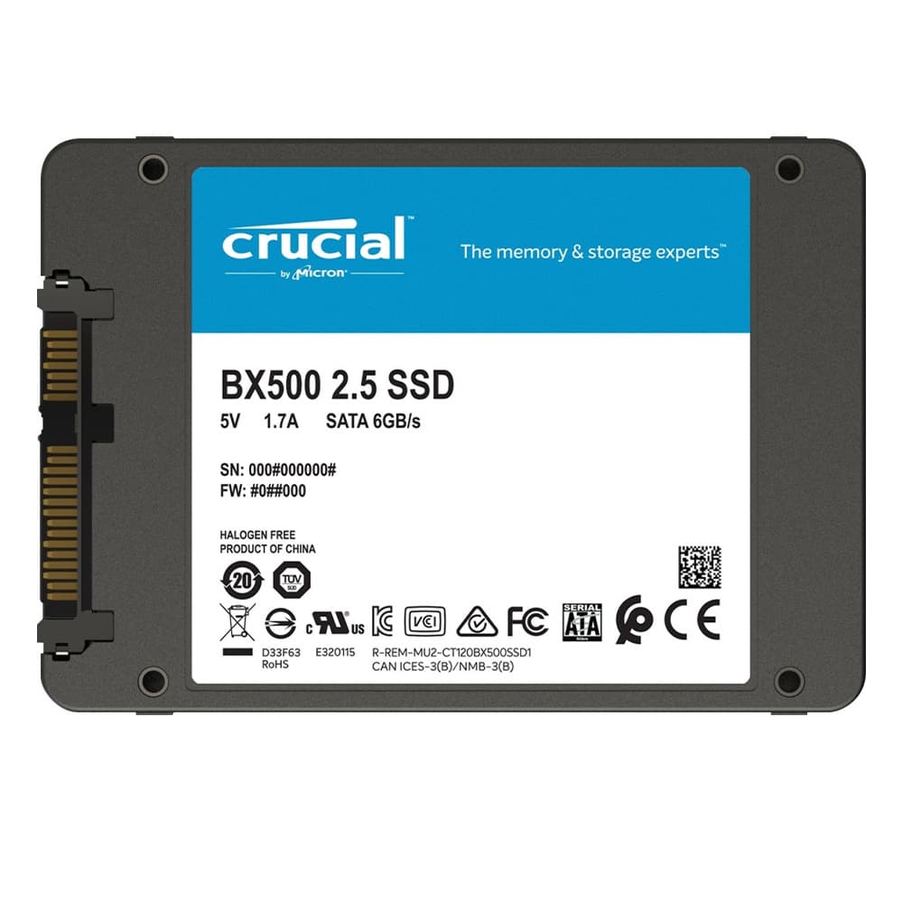 Crucial BX500 500GB 2.5" SATA 3.0 Micron 3D NAND Solid state drive (SSD) - Black - Image 4