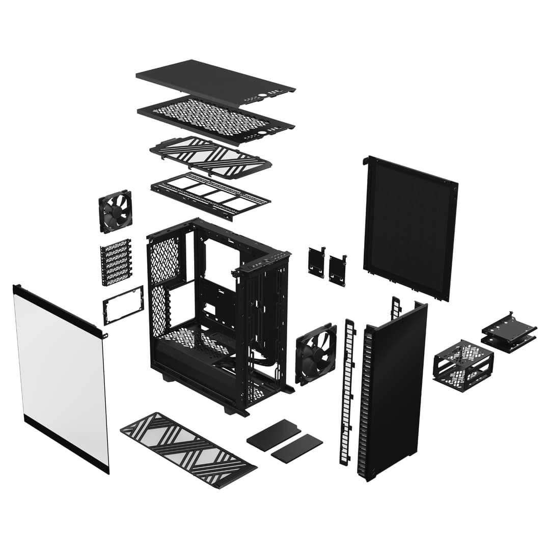 Fractal Define 7 Compact Mid Tower ATX Gaming PC Case - Black - Image 10