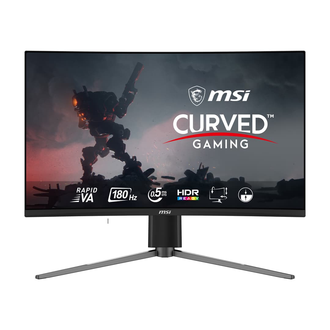 MSI MAG MAG 27CQ6F 27" VA  Quad HD 180 Hz 0.5 ms Curved Black Gaming Monitor - Image 1